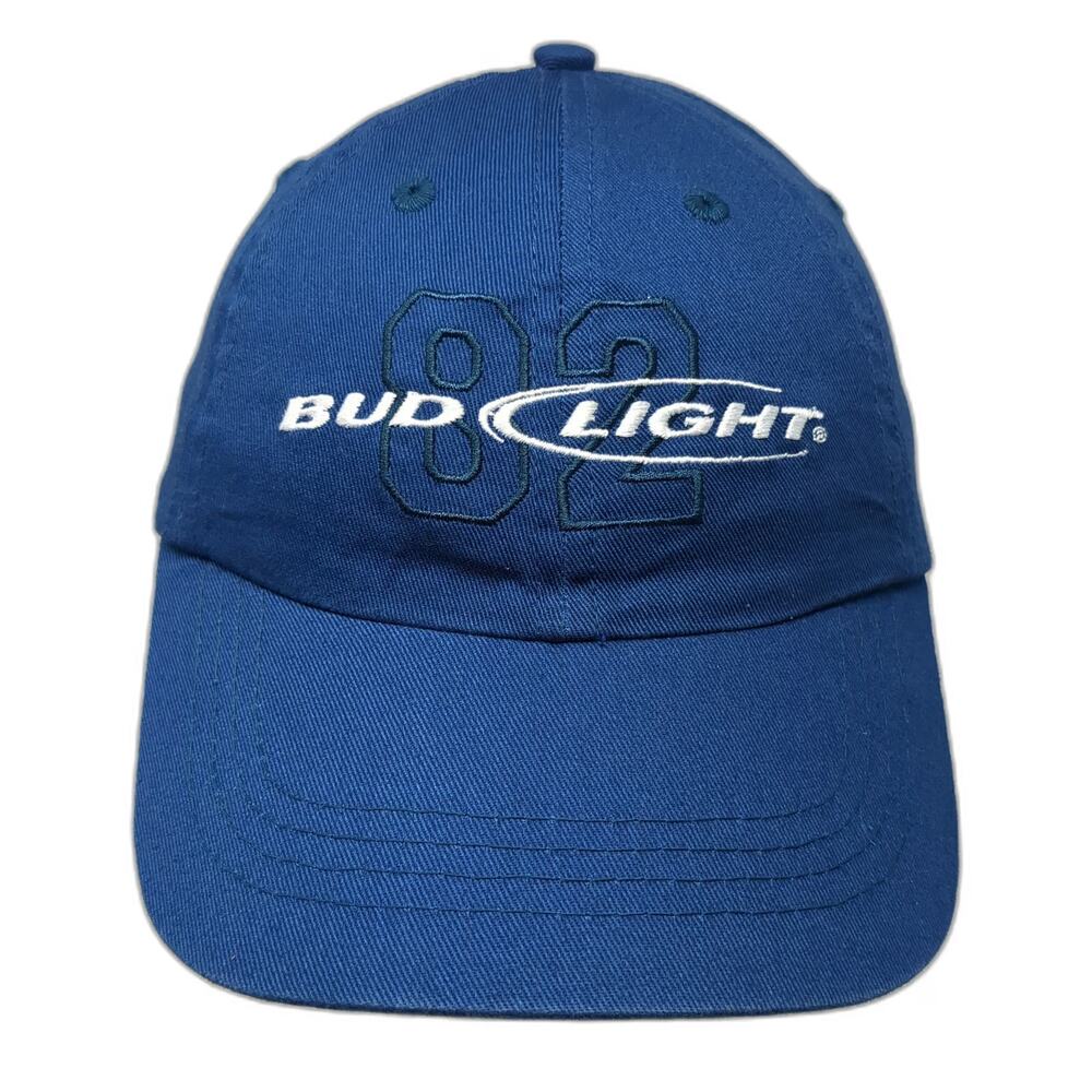 Anheuser-Busch Bud Light 82 Embroidered Blue Baseball Cap One Size Strapback